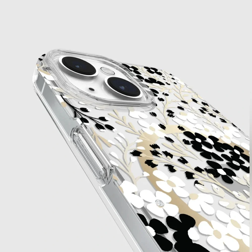 Kate Spade Black and White Floral Abstract iPhone Case